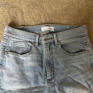 Light blue skinny jeans, from the loft